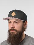 Бейсболка DJINNS арт. 5P SB CP Feather (черный / бордовый)